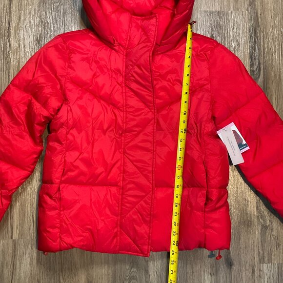 BCBG BCBGeneration Womens Red Ladies Hooded Puffer Quilt Jacket Coat Size Small - Picture 11 of 11
